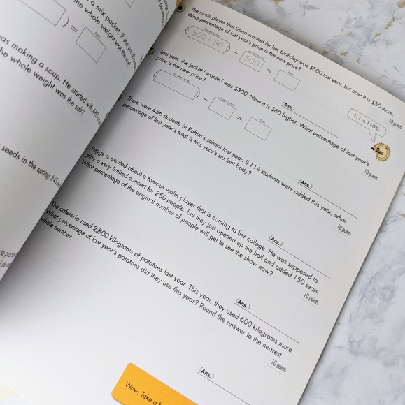 ⭐ Kumon Math Word Problems Grade 5 NWT Workbook⭐ - Picture 2 of 4